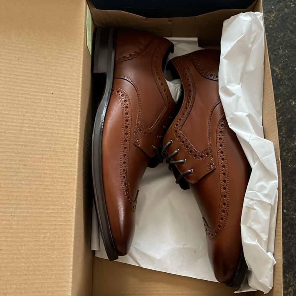 Cole Haan Chestnut Brown Leather Oxfords